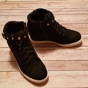 Thalia Sodi Women’s Dilan suede wedge sneakers